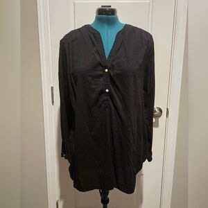 Old Navy Black Blouse with Button Detail